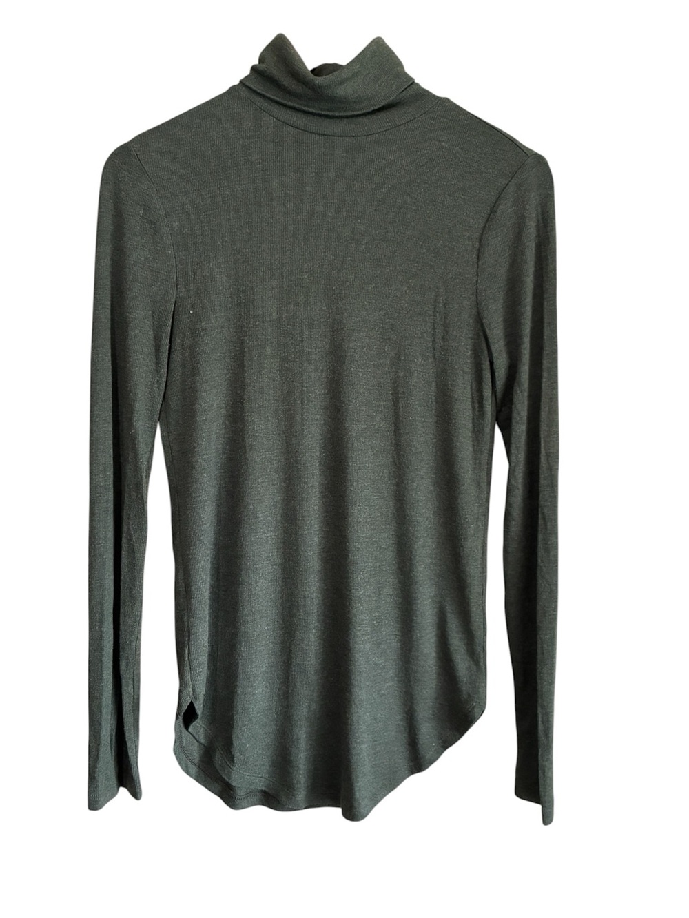 Gap Women's Olive Green Ribbed Turtleneck Long Sleeve Top Size Small
